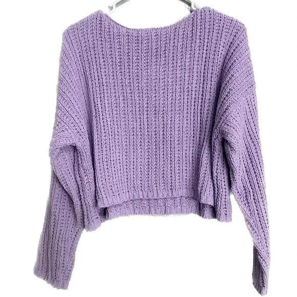 NEW Forever 21 Womans Knit Sweater Size S In Purple - Picture 2 of 5